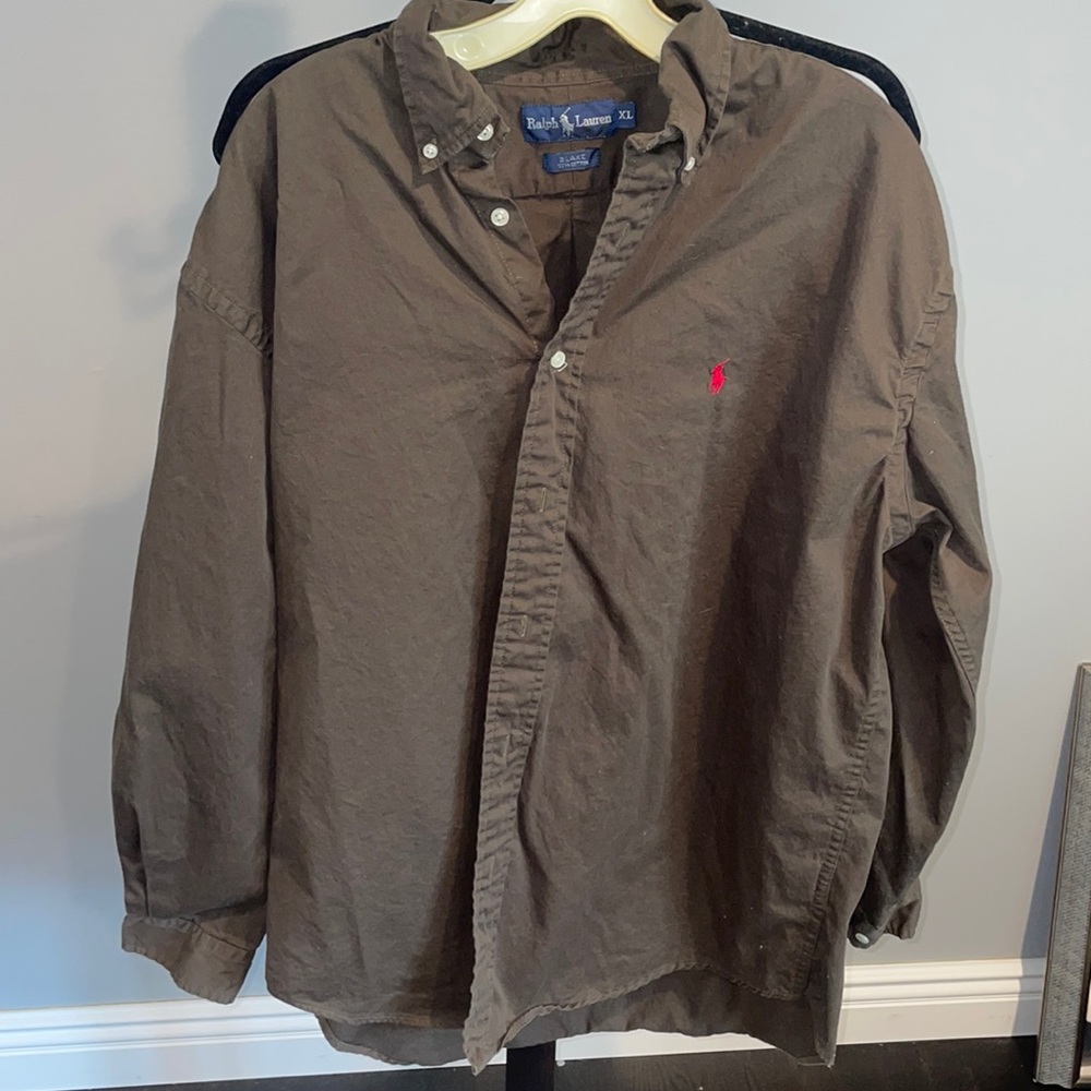 Ralph Lauren Brown Casual Button Down Shirt